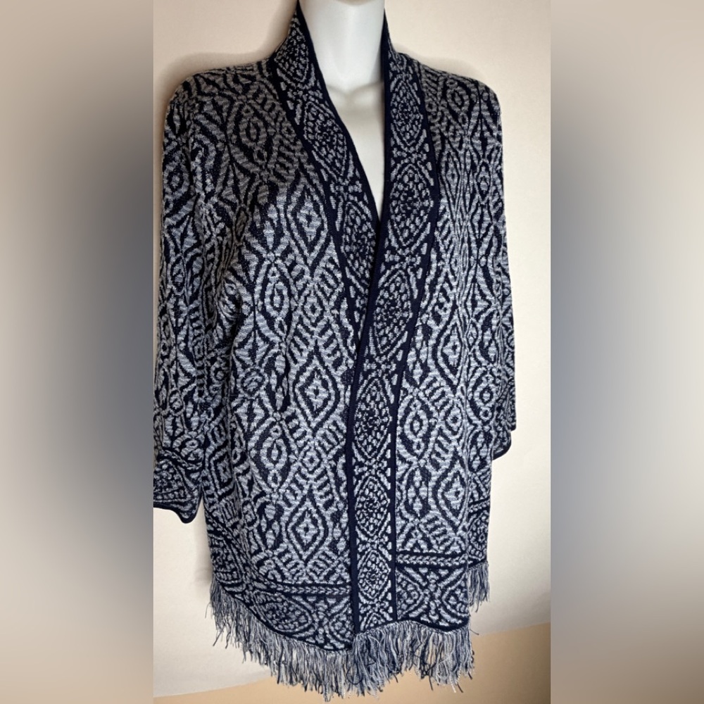Ruby Rd Woman Open Front Fringe Cardigan Size 1X NWT